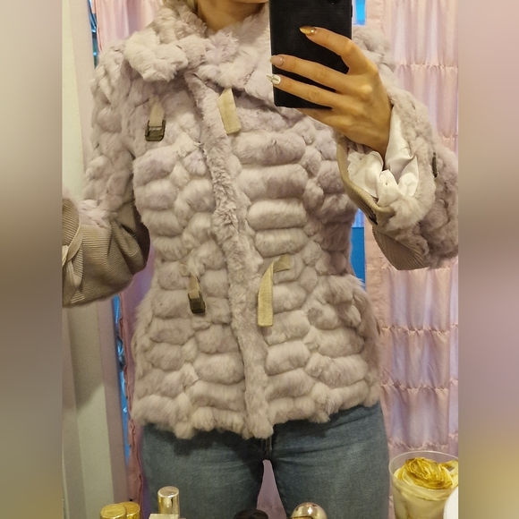 Roberto Cavalli / Just Cavalli real fur and leather jacket size 40/ medium - Picture 11 of 14